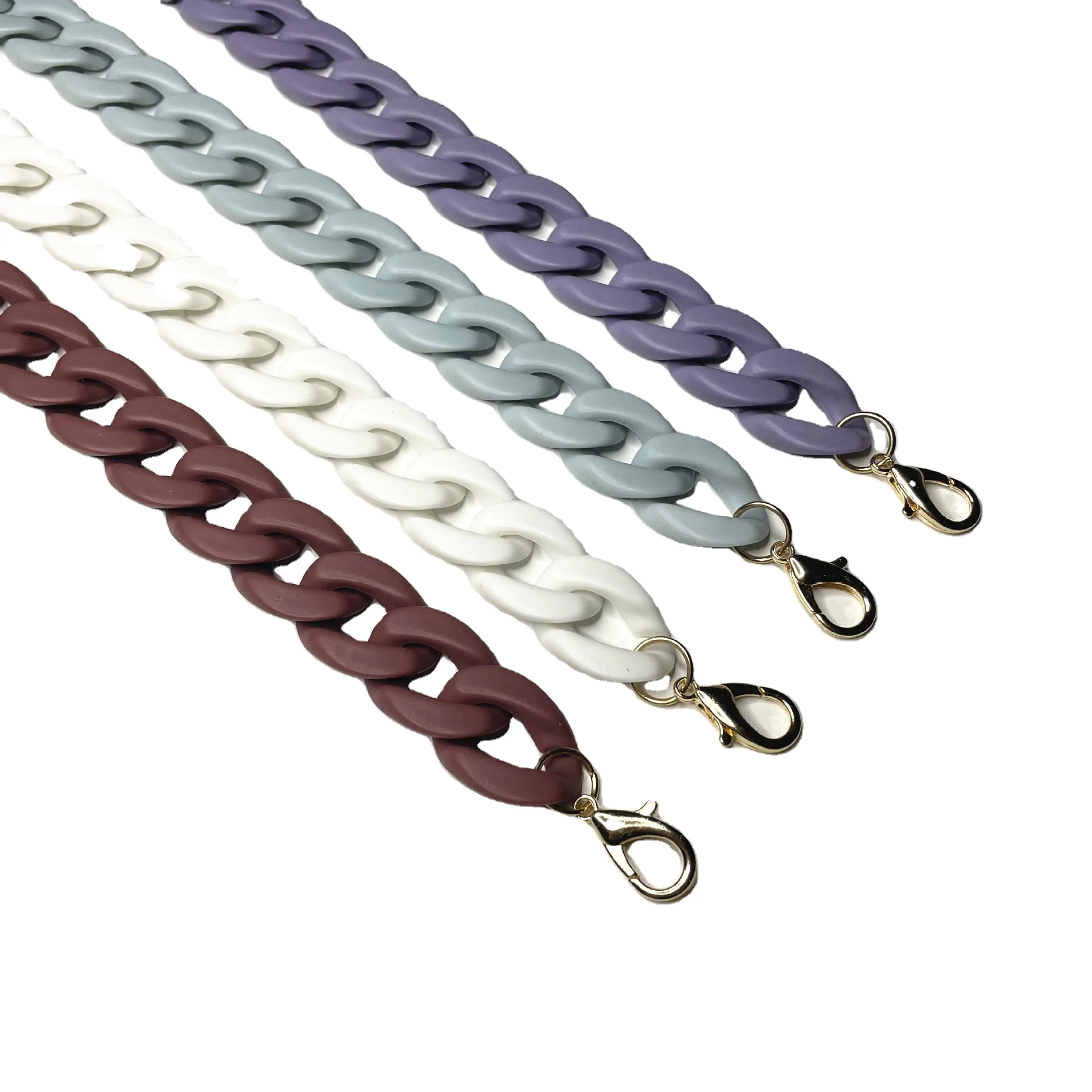 Factory wholesale acrylic handbag chain resin chain hardware acrylic bag chain shoulder strap