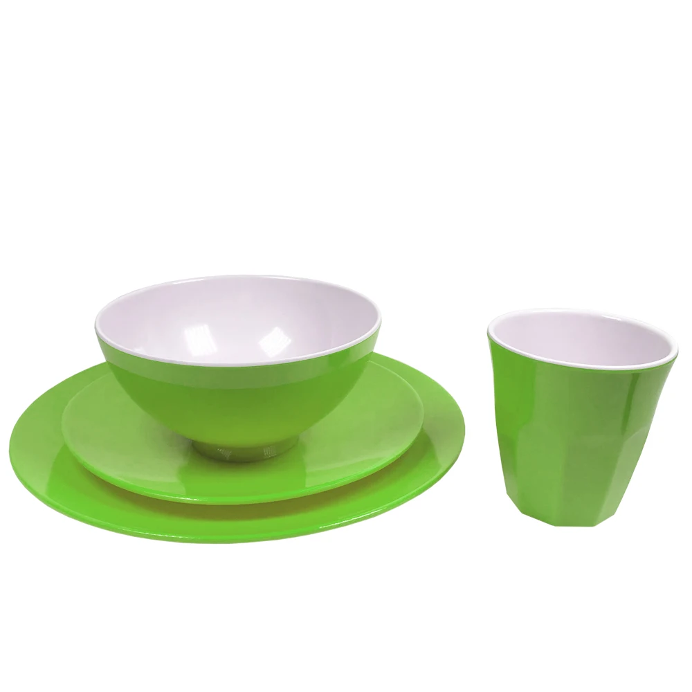 
Durable Melamine Dinnerware Set Tableware Dinner Plate Bowl Set in Assorted Colors 