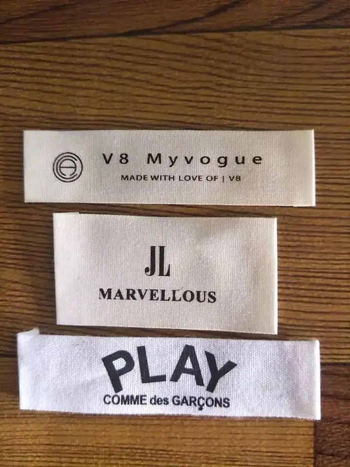 
silk screen printing custom natural white soft cotton label for kids clothing 