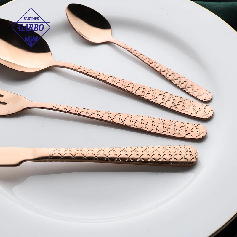Christmas gift wedding souvenirs for guests cutlery tableware 13/0 stainless steel flatware gold silverware knife and fork sets