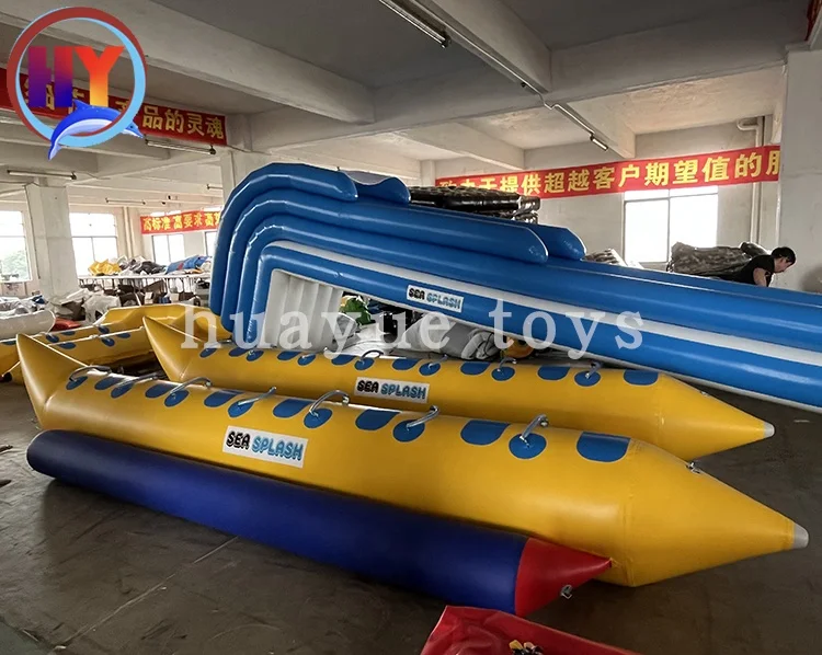 Water Sport Game PVC 10 Persons Inflatable Flying Fish Banana Boat For Sale