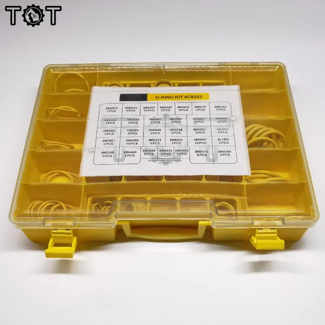 Standard CAT NBR O Ring 4C8253 Seal Kit box  yellow silicone  O RING KIT