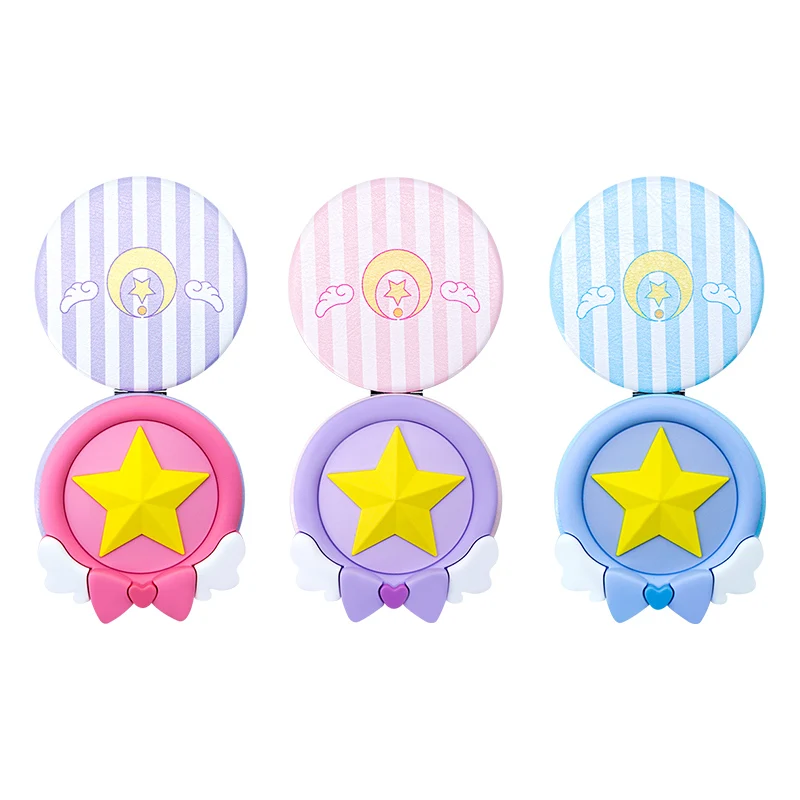 Круглые маленькие симпатичные косметические карманные зеркала со звездами оптовая продажа складное зеркало для макияжа рекламный подарок детей