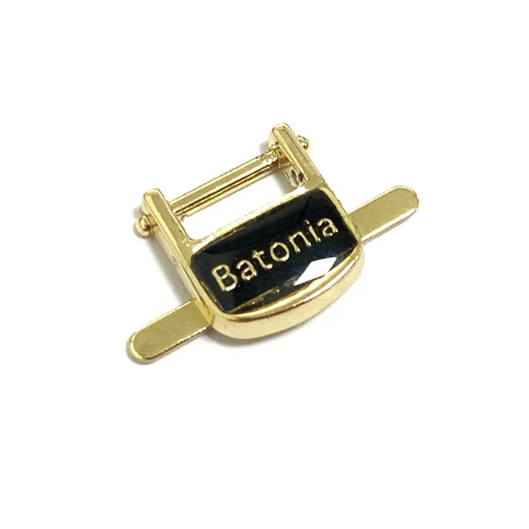 Hot sales yellow gold color men shoe label metal custom brand tags