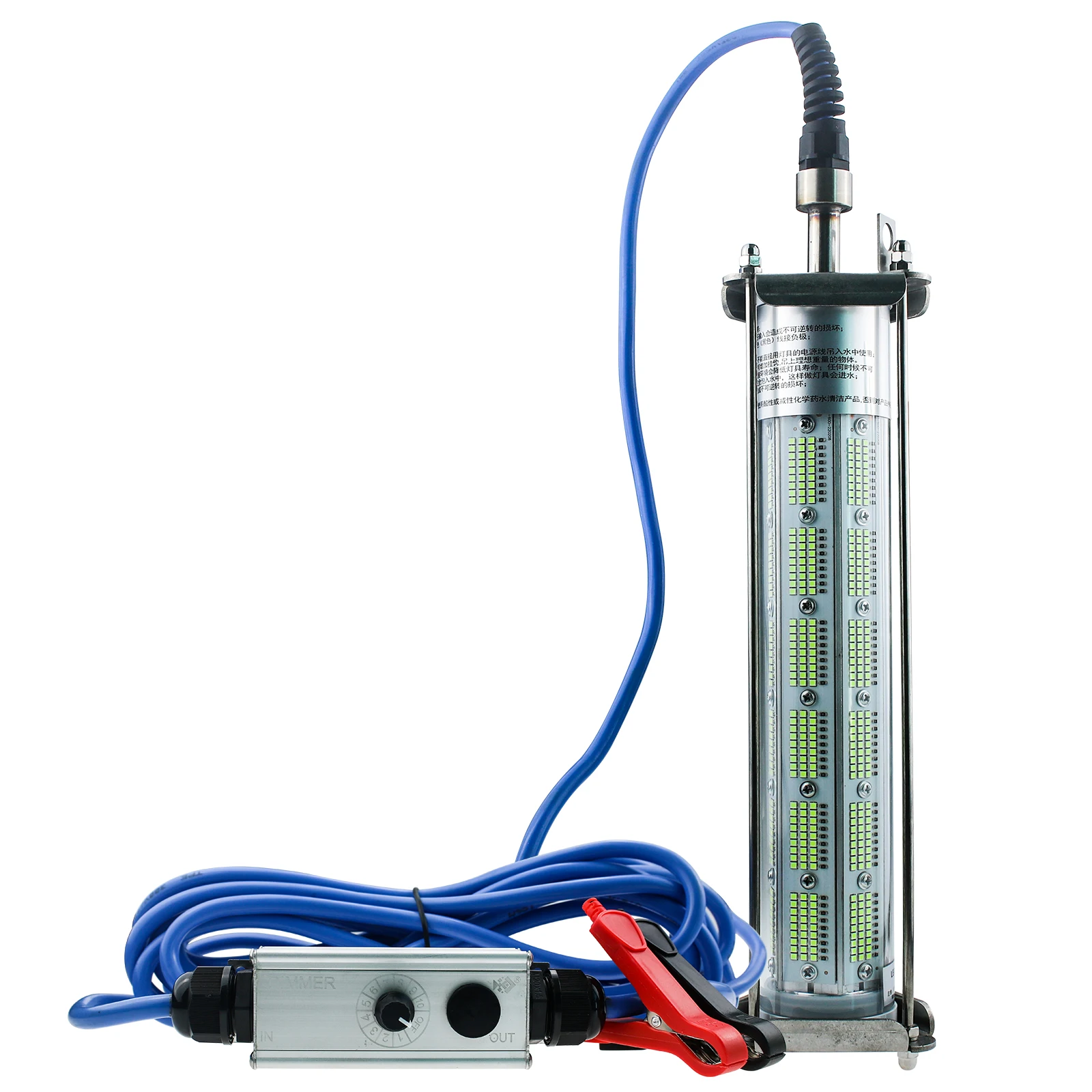 600w Underwater Green Fishing Light 6-sided 360 Rotation Lighting Deep Water Dimmable Underwater Poly Squid Led