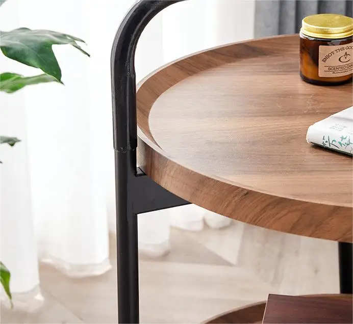Side Table Decoration Sofa Modern Living Room Furniture Vintage Coffee Side Table With Wheel