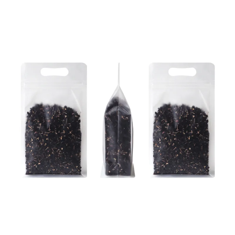 Stock Sacks Transparent Ziplock Eight Side Seal Tea Dried Fruit Tea Biscuit Food Nut Snack Packaging Supplies Bag