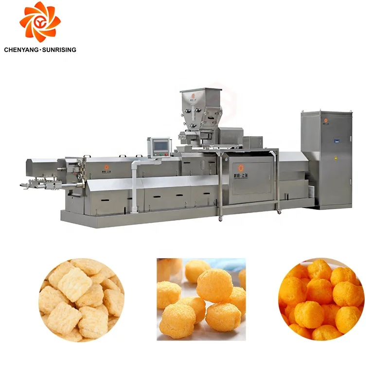 Factory price twin screw extruder puffed corn snack food machine