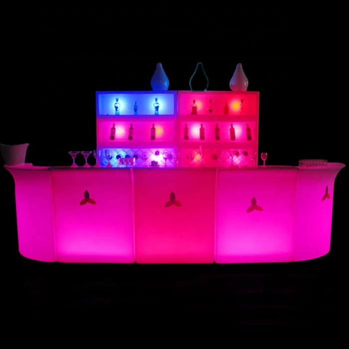 Wholesale nightclub furniture round bar counter /outdoor tiki bars/Glowing bar table stools