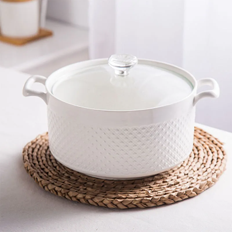 Оптовая продажа высококачественная керамическая посуда кастрюля cocotte сохраняет тепло