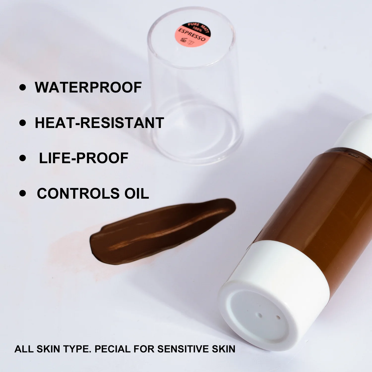 Natural Cosmetics Manufacturers Custom OEM Long Lasting Waterproof Natural Concealer Face Makeup Liquid Private Label Foundation