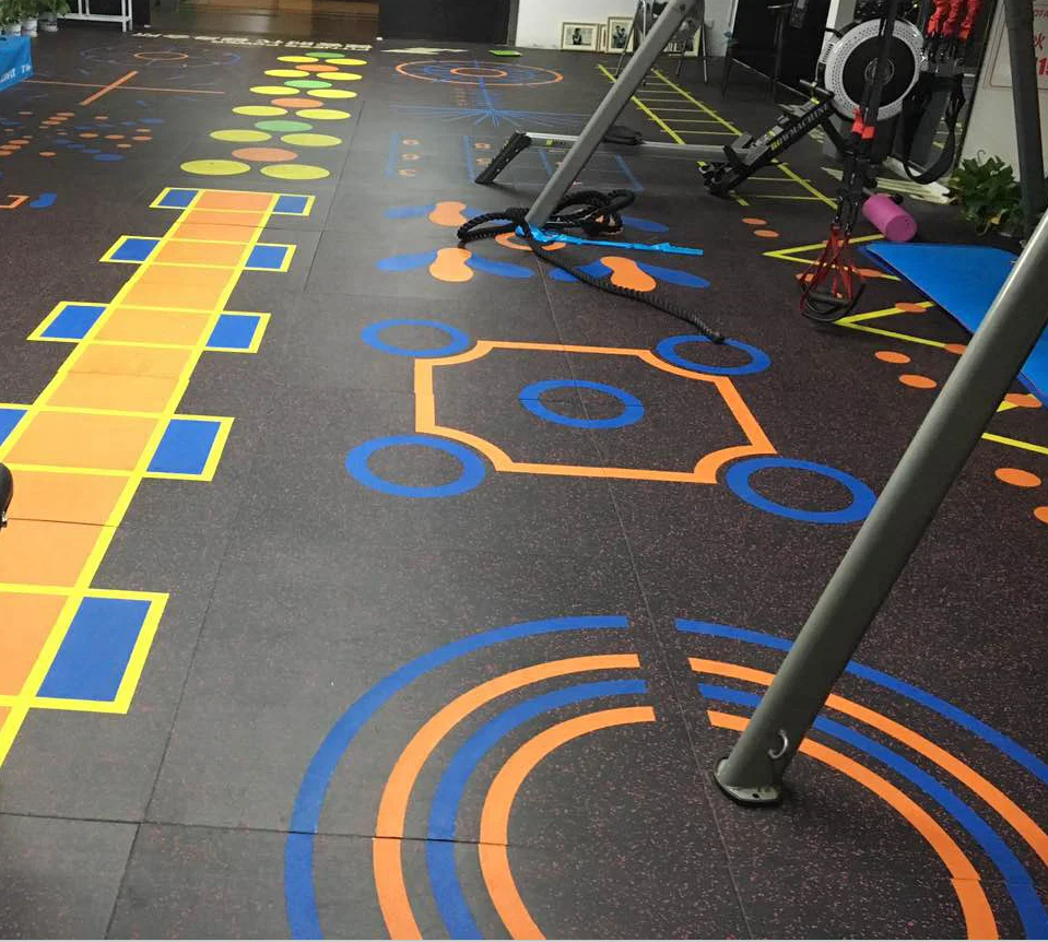 Экологически чистая многофункциональная резиновая плитка EPDM для использования в тренажерном зале
