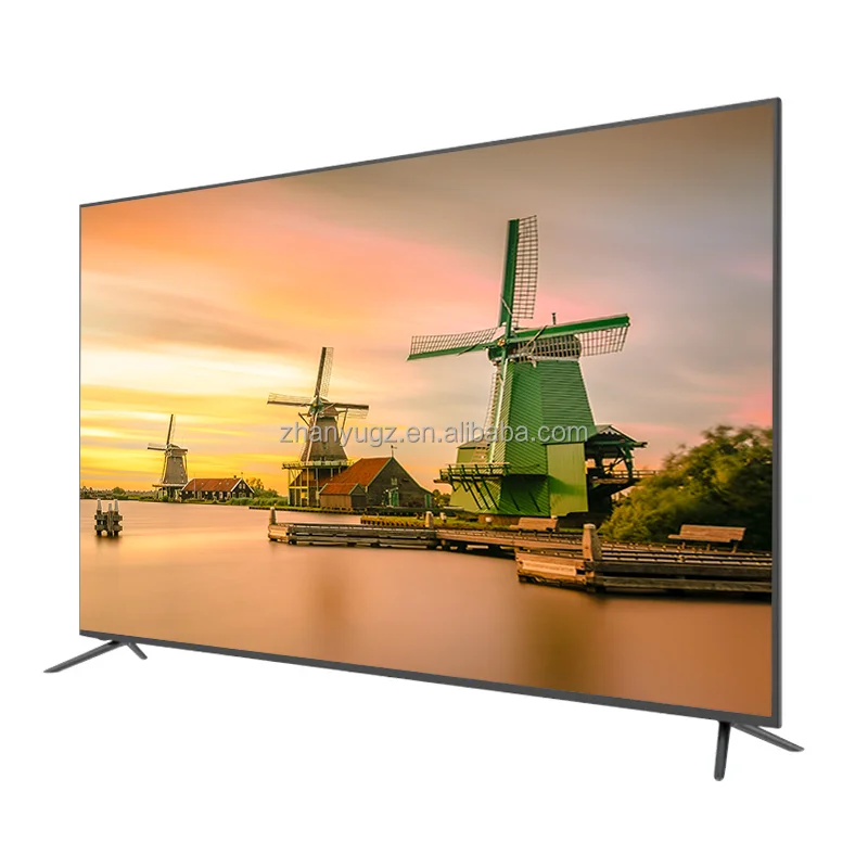 Flat curved screen tvs 60 65 75 inch import and export ultra hd led smart television