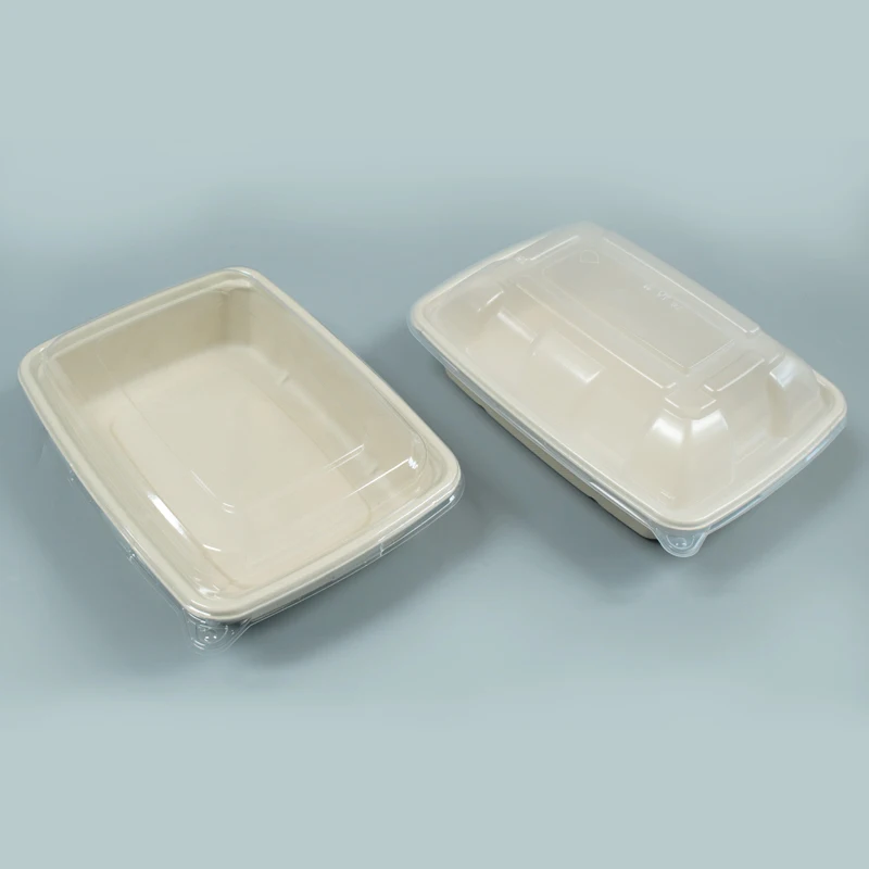 30 36 Oz 32 48Oz Biodegradable Sustainable Pulp Sugarcane Rectangular Round Salad Bowl