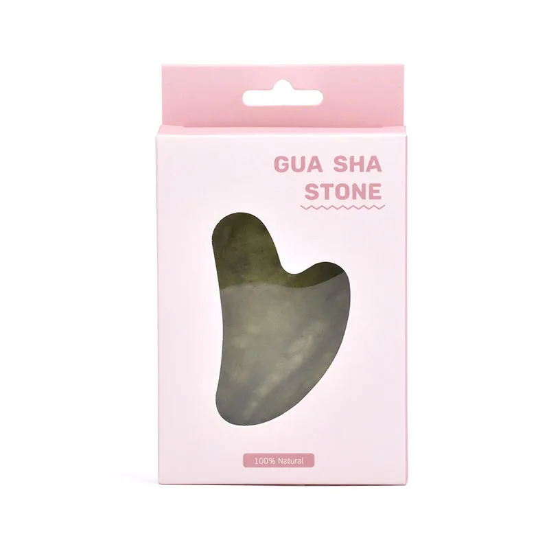 Natural Green Jade Gua Sha Massager, jade Scraping Board for SPA Acupuncture Therapy Trigger Point Treatment