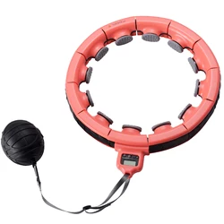 12 Sessions of 360-Degree Surround ABS Kids Adjustable Magnetic Massage Fitness Smart Hula Hoops with Ball