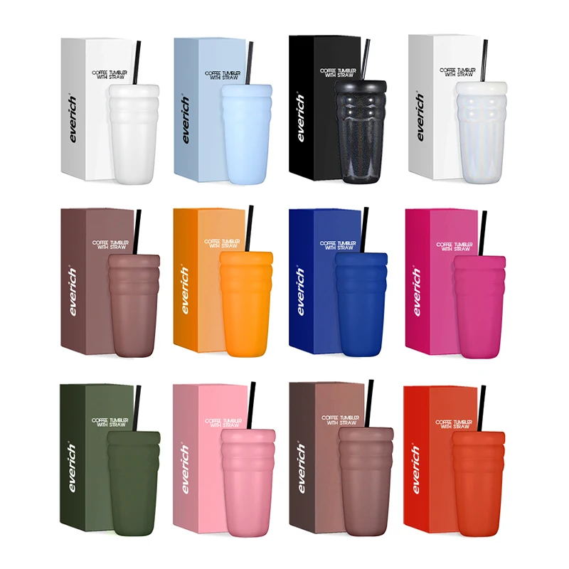 2024 everich wholesale 20Oz Tumbler Keep Hot And Cold Customized Double Wall Insulated Stainless Steel Tumbler With Lid and str