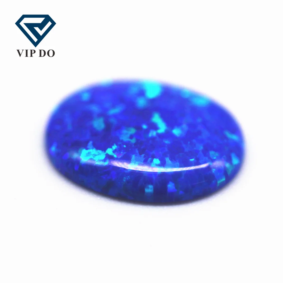 Hot selling 3*5mm-8*10mm 92 multicolored oval cabochon opal OP#27 blue fire opal loose gemstones oval opal cabochon cut gems