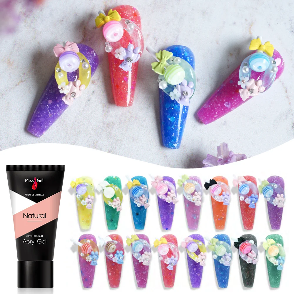 Пользовательские тепловые изменения свечения в темных цветах UV наращивание ногтей Цвет акригель Al Mayor ногти Poligel