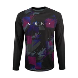 Custom design mtb jersey long sleeve mountain bike clothing oem sublimated printing mtb cycling jersey with reflective logo