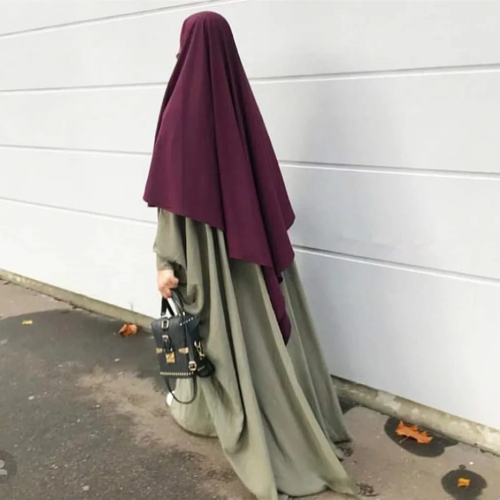 2024 new design Manufacturer Well Made muslim clothing overhead with tie back khimar  jilbab khimar chiffon hijab