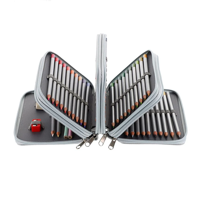 Handy Pencil Case Organizer 72 Slots Pencil Bag for Watercolor Pencil for Student