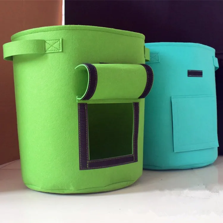 OEM Nonwoven Fabric Pots 5 7 10 Gallon Flower Pot Plants Non Woven Felt Grow Bags Fabric Pots Plant Grow Bags with Handles