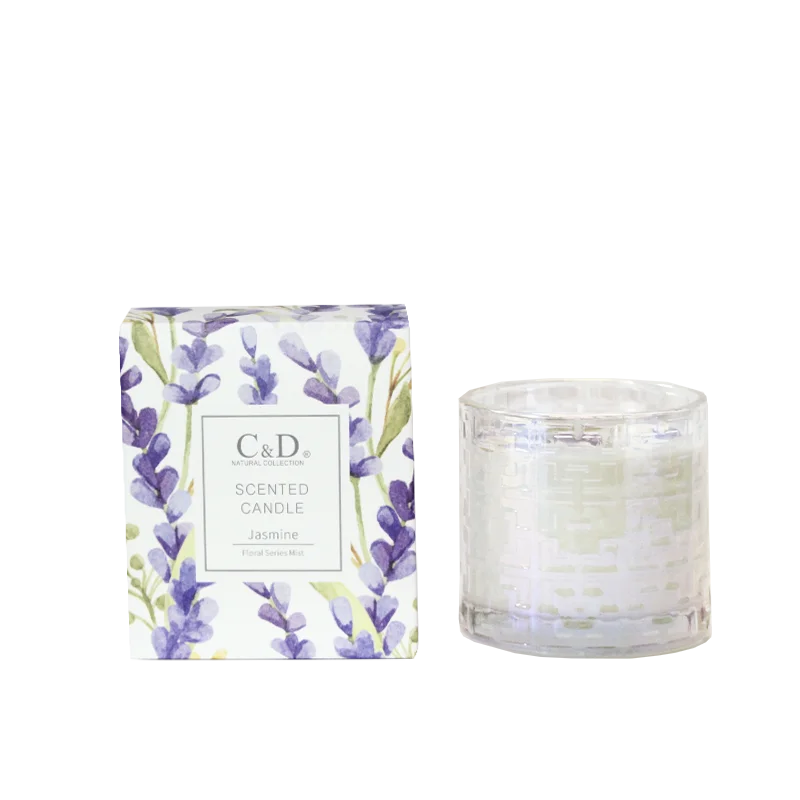 C&D Custom Scent Personalized Flower Aromatherapy Scented Candle SGS Soy Wax Accept Customized Logo Long Lasting Scent 01100009