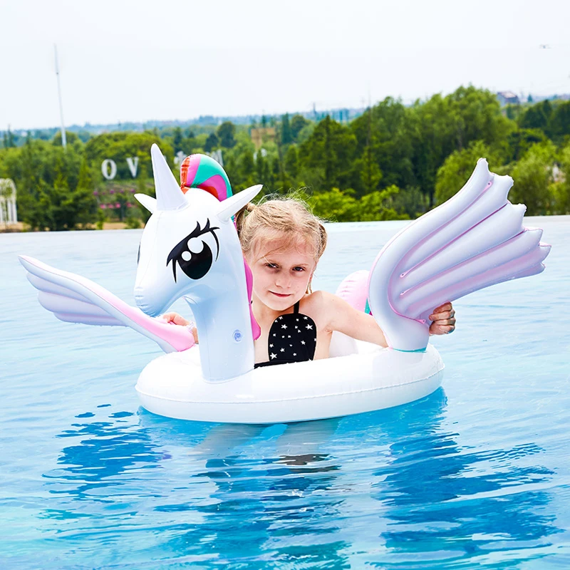 Custom OEM Logo Unicorn PVC Inflatable Kids Children Out Door Swimming Pool Child Inflatable Toy Floating Set