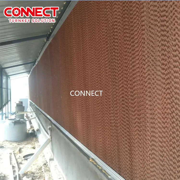 One Stop Service Automatic Poultry Chicken Broiler Breeder Layer floor Coop Fiber Paper Water Evaporative Cooling Pad System