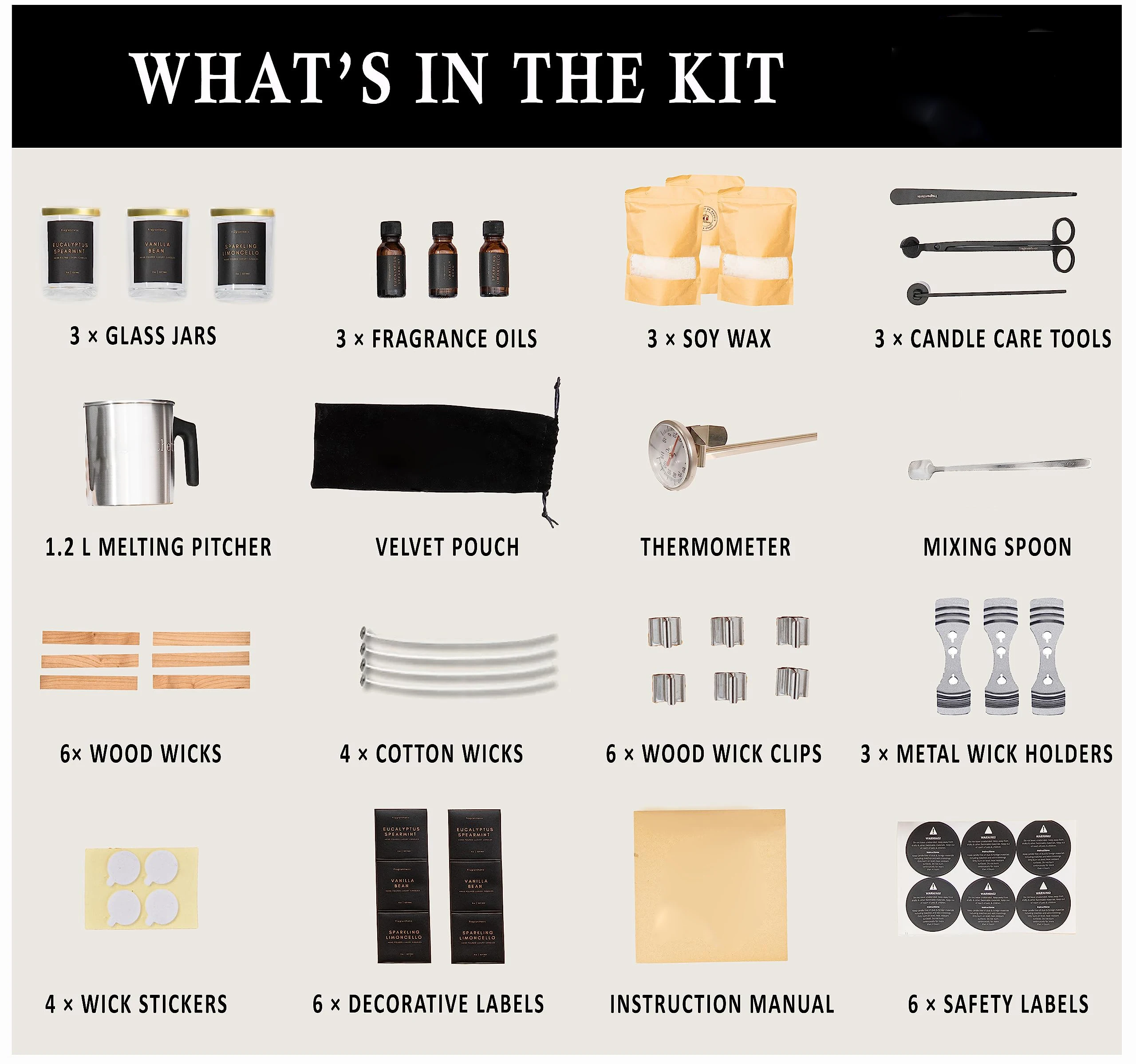 Custom New Design Adults Beginners DIY Soy Wax Candle Making Kit