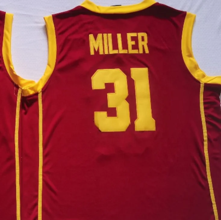 USC #31 Miller Red Best Quality Stitched College Basketball Jersey
