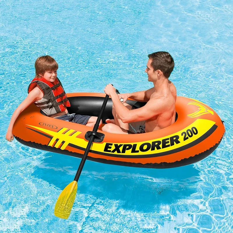 instock Wholesale INTEX 58331 EXPLORE 200 BOAT SET 2 person  pvc kayak rowing boat inflatable fishing boat