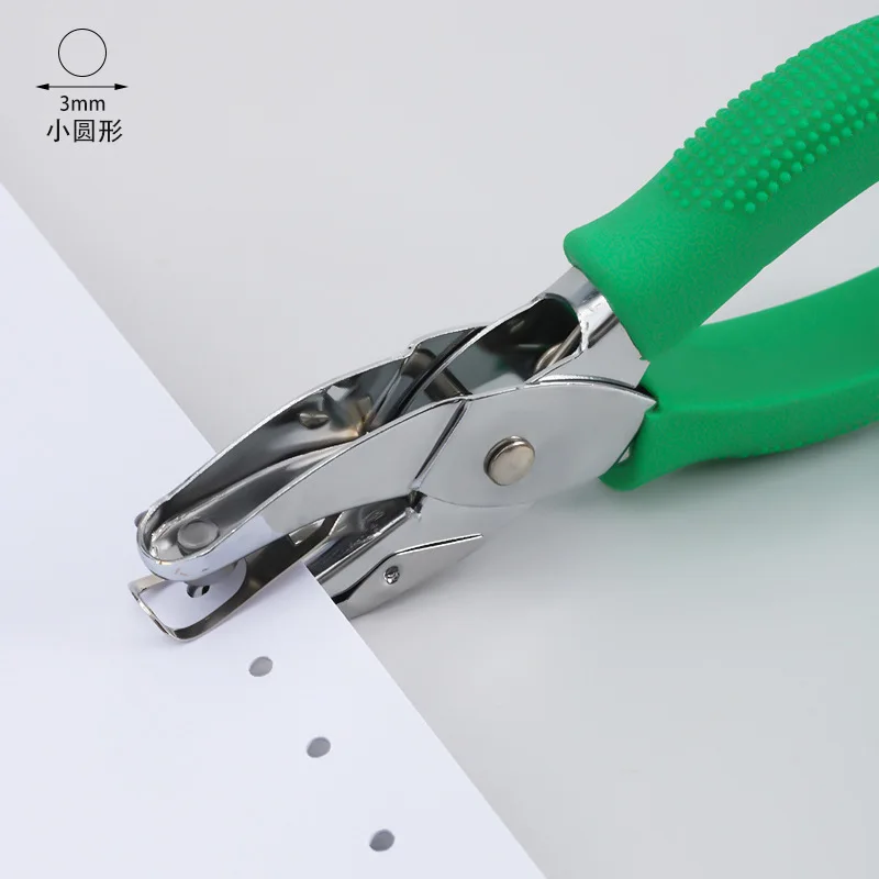 Love heart hole labor-saving, manual punch 3mm round hole binder punch pentacle single hole punch pliers