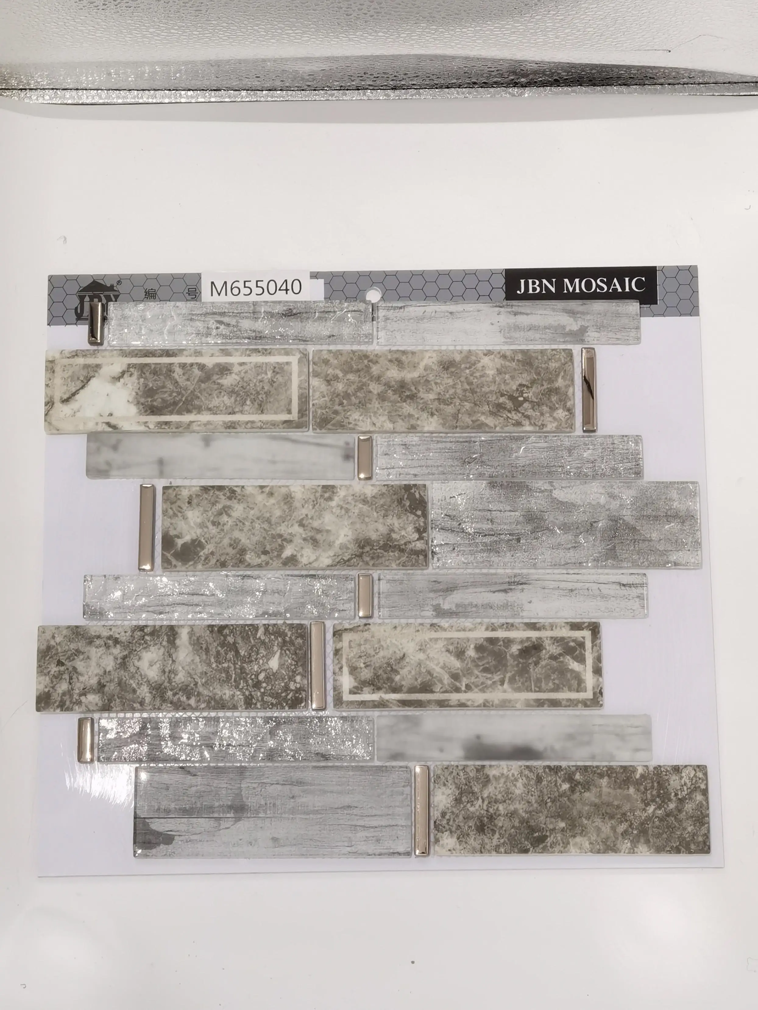 Foshan JBN Modern Design Ceramic Mosaic Tiles 304x304 Square Glass Mosaic in Mix Colors for Swimming Pool Bathroom Wall Decor