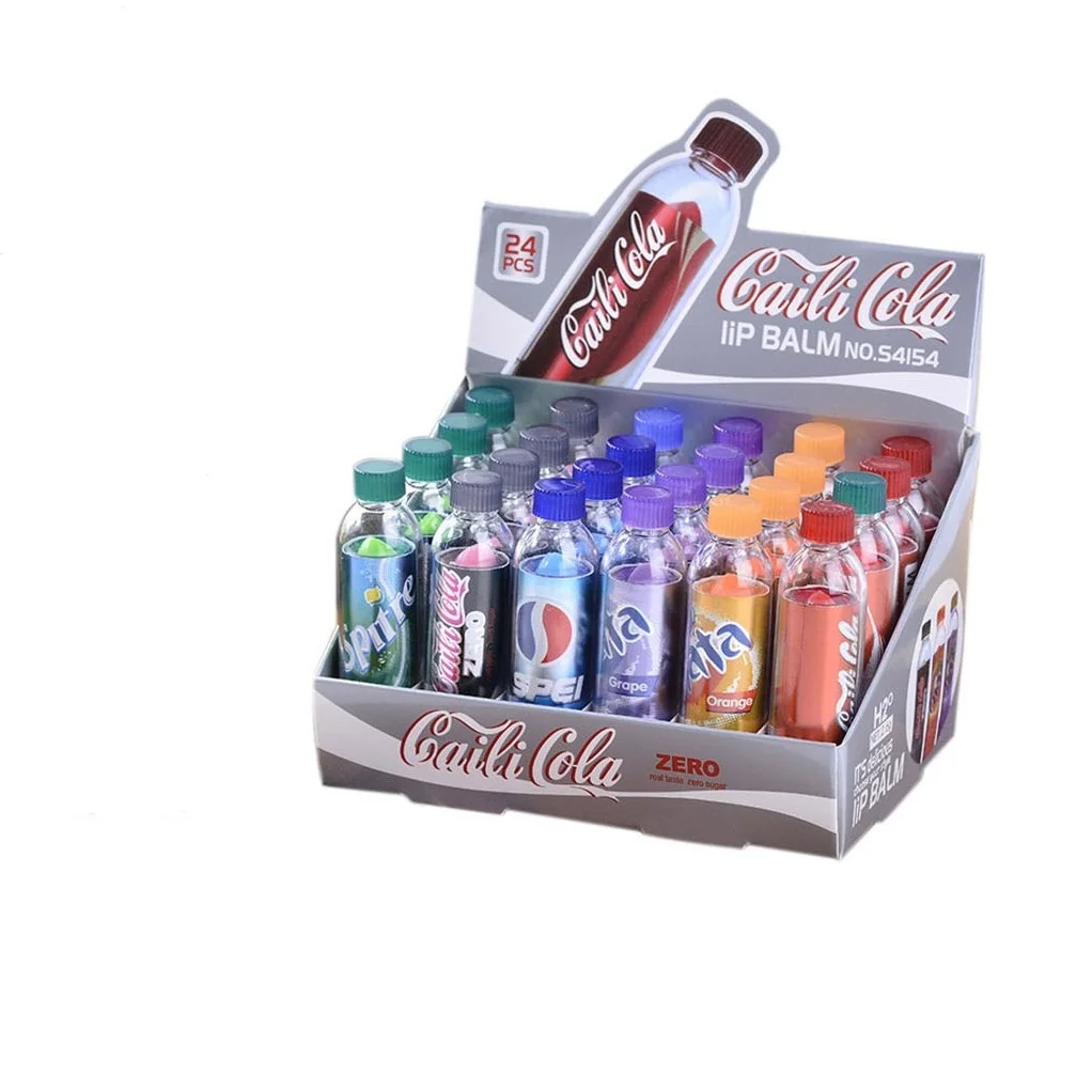 Оптовая продажа, милый бальзам для губ, меняющий цвет, бальзам для губ, увлажняющий бальзам для губ, кавайный Макияж для губ, 6 различных ароматов, подарки для девушек