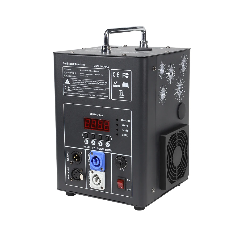 Аппарат для холодной свечи DMX512 профессиональная сценическая машина фонтанов с эффектом свадьбы Рождества