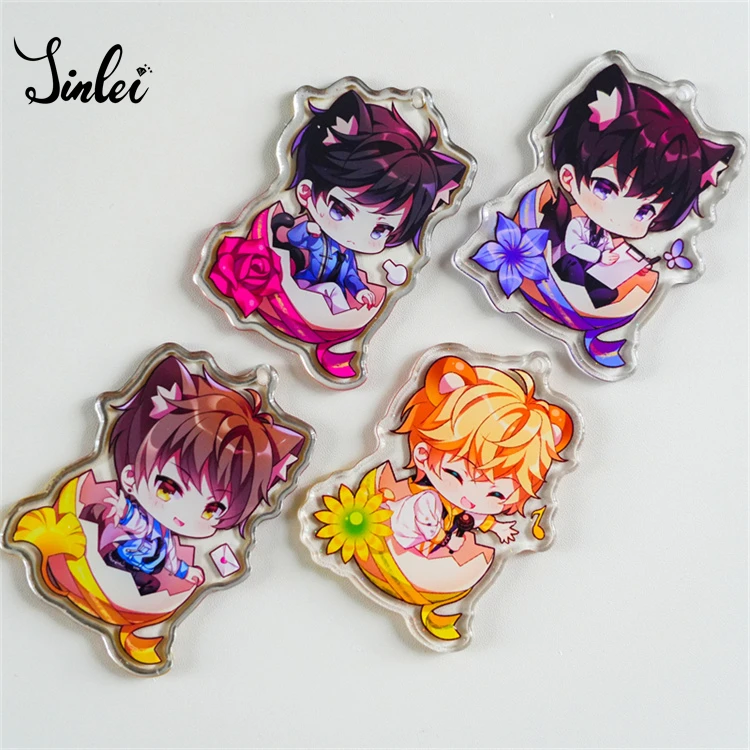 Jinlei 2024 Personalized  acrylic Keychain Factory Made Custom Design Cute Design Mini Acrylic Keychain