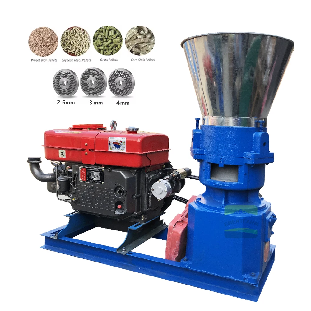 High-Productivity Diesel Engine Small Feed Pelletizer Machine Pellet Making Machine feed processing machine