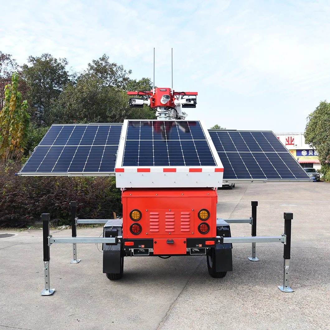 Portable Electric winch 9m Mast solar lighting tower