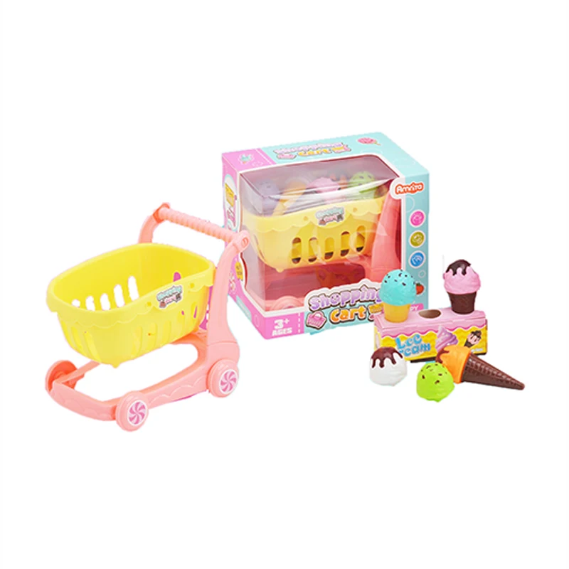 
Wholesale educational ice-cream shopping cart kitchen toys for children 