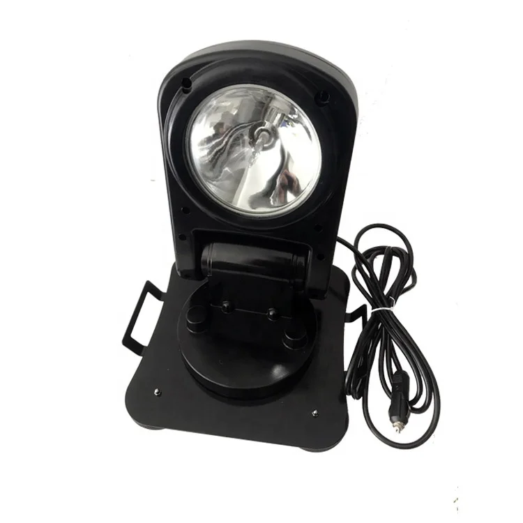 
HID car searchlight roof remote control lamp black and white rotary vehicle searchlight 35w / 55w magnetic remote searchlight 