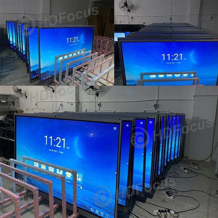 HDFocus OPS Interactive Touch Panel 55 65 75 86 98 Inch Smart Bord Electronic Digital Interactive Board For Teaching