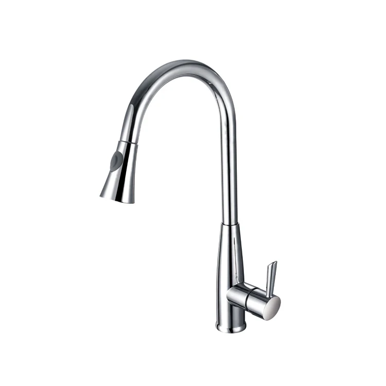 
High Quality Universal Chrome Plated Kitchen Faucet Single Handle Faucet Sink Tap 