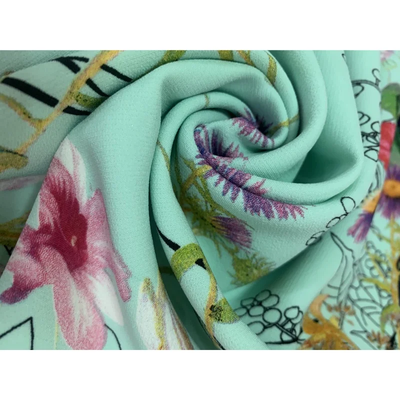 Wholesale Hot Vivid Color Designs Polyester Fabric 75D POLY TWILL 4-WAY SPANDEX Printing Dress Fabric For Textile