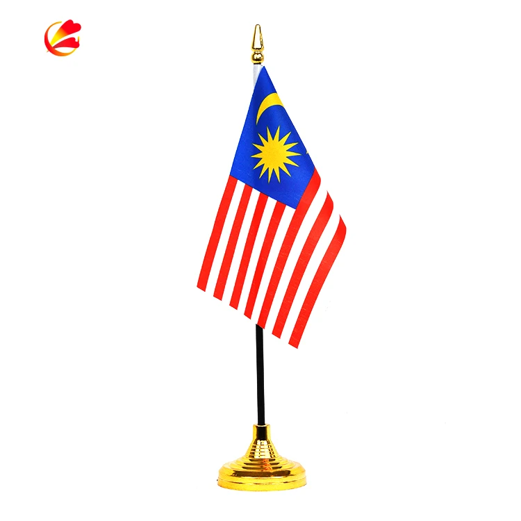 Table Falg Vivid Color and Fade Resistant,golden Base and Spear Top,Festival Events Celebration Decorations