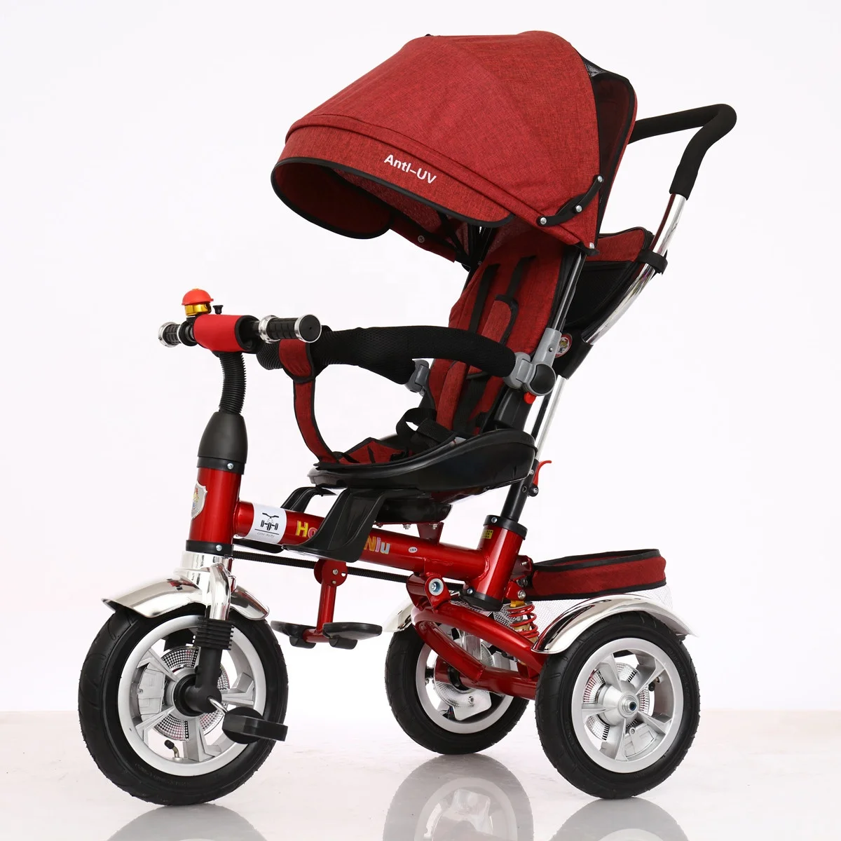 Baby care wholesale 4 IN 1 Baby stroller Cheap baby stroller tricycle kids push tricycle