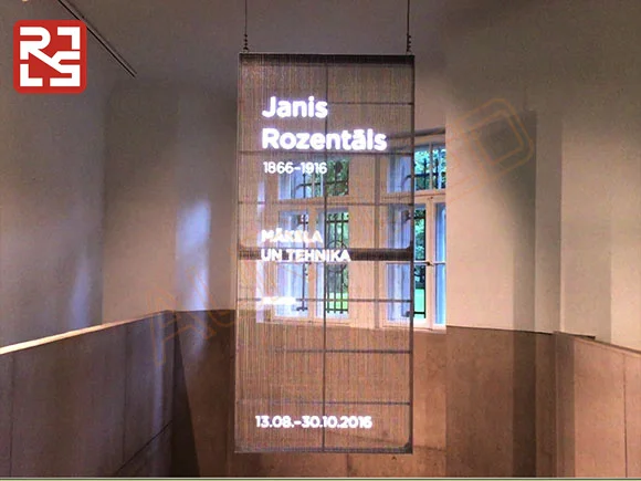 New Technology  High Transparency Ultra-light and Thin Outdoor Indoor Transparent LED Crystal Film Screen