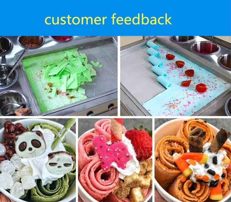 OEM Automatic Fried Ice Cream Roller Machine Multi-functional Frozen Yogurt Frying Gelato Fruit Roll Maker