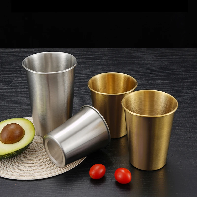 8oz 12oz 16oz BPA Free Healthy Unbreakable Custom Logo 18/8 Stainless Steel Pint Cups Beer Tumbler Mug